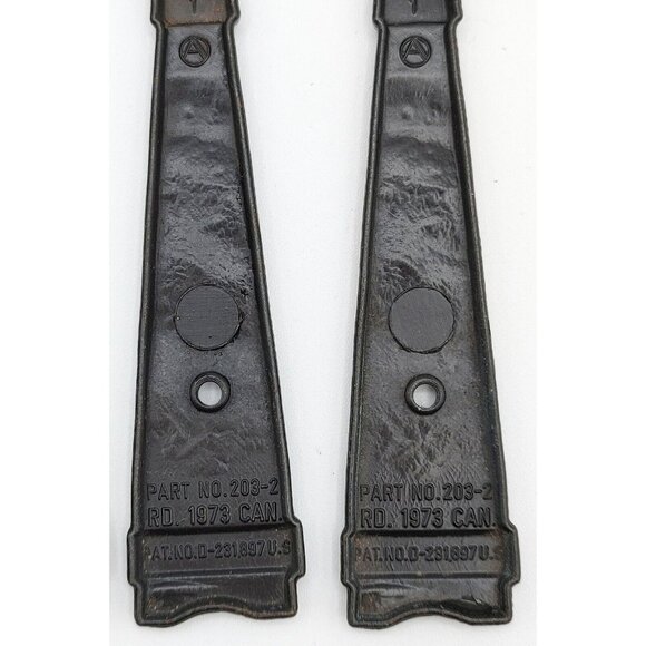 Lot of 6 Vintage Amerock  Brass Drawer Pull Back Plate Backplates 203-2 - Picture 6 of 6